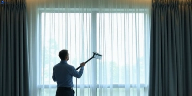 Commercial curtain stain removal service kew-vic hotels offices restaurants