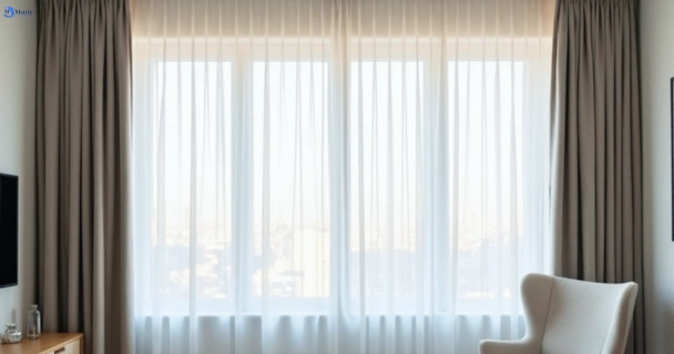 Freshly steam cleaned curtains in kew-vic QLD