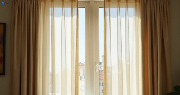 Dusty and dull curtains in kew-vic before steam cleaning